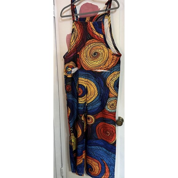 Colorful Swirl Pattern Jumpsuit Size L - Picture 7 of 7